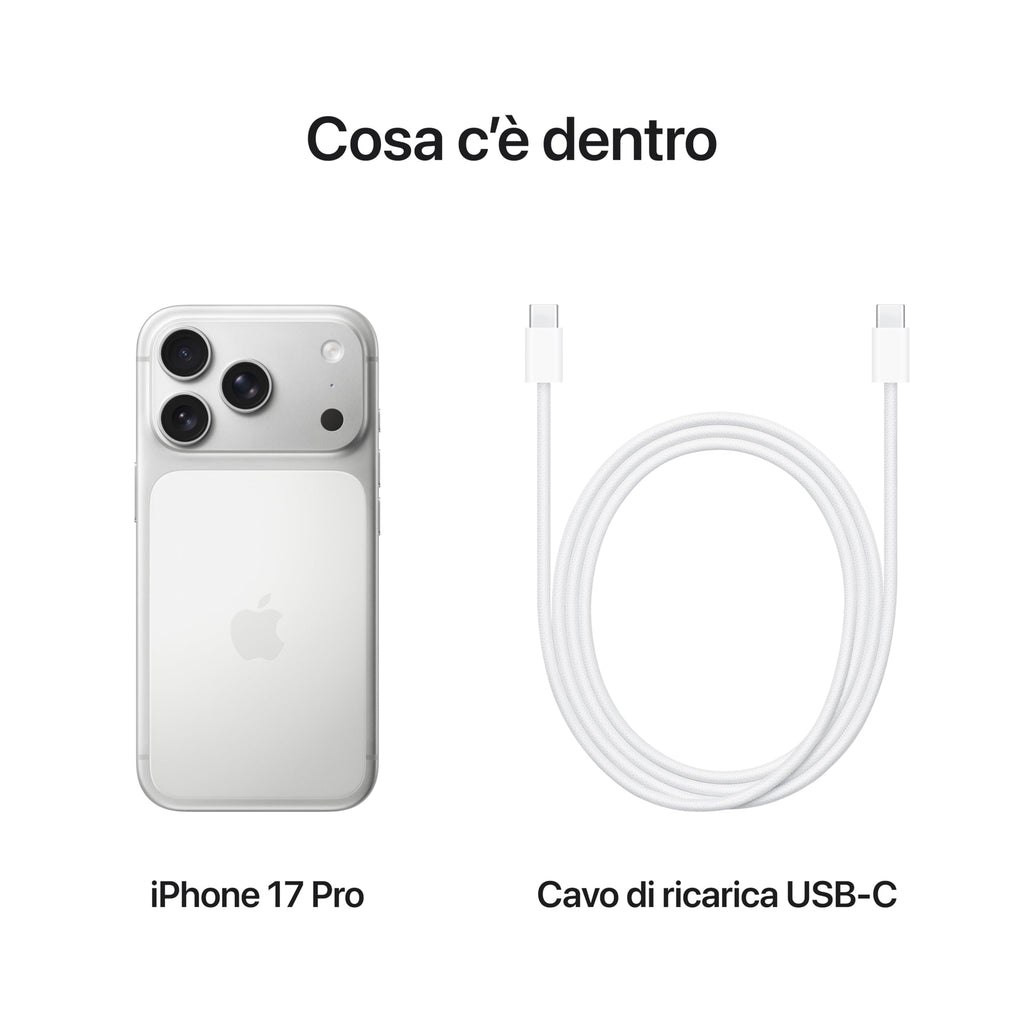 Apple iPhone 17 Pro 256 GB: display 6,3", ProMotion fino a 120Hz, chip A19 Pro, autonomia senza precedenti, sistema di fotocamere Pro Fusion con fotocamera frontale Center Stage; Blu profondo